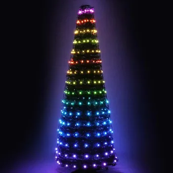 Vánoce ACA Lighting Vánoční osvětlení 216 LED řetěz chobotnice na strom 12 pramenů x 18 LED RGB vč. napájení + dálkové ovládání IP44 180cm 5m napájecí kabel X132163424