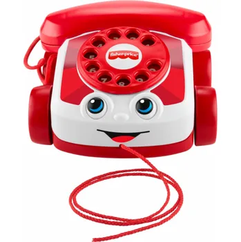 Hračka pro nejmenší Fisher Price Tahací telefon k 80. výročí Mattel červený