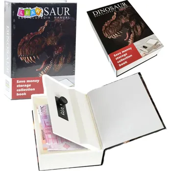 Výuková hračka Mamido Kniha trezor na peníze s kódem Dinosaurus černá