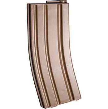 Airsoft Delta Armory zásobník pro M4 130BB tlačný kovový - Tan