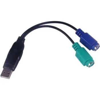 Kabel do PC PremiumCord adapter USB / 2x PS/2 (2xF) (klávesnice+myš)