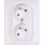 Emos Zásuvka dvojnásoná, bílá