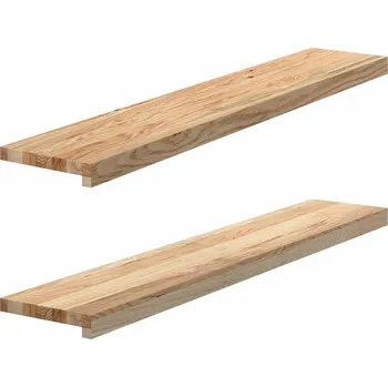 Parapet vidaXL Okenní parapety 2ks světle hnědé 110x20x2cm masivní dub [4009177] Barva: Přírodní