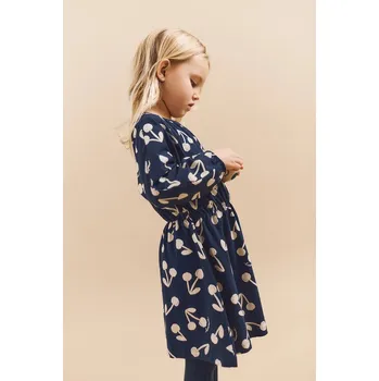 Dámské šaty Dětské bavlněné šaty Liewood Sadia Printed Dress LW20216.9BYA námořnická modř 59X, vel. 122-128