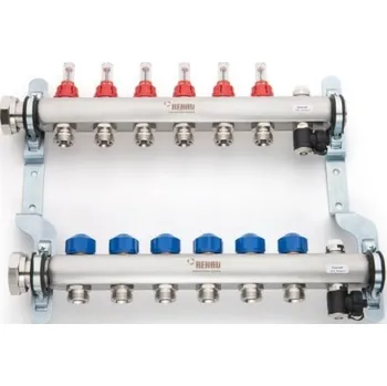 rozdělovač topení Rehau rozdělovač s průtokoměry HKV-D 4 topné okruhy (13801401102)