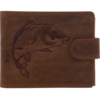 Peněženka MERCUCIO pánská peněženka světlehnědá embos kapr vektor