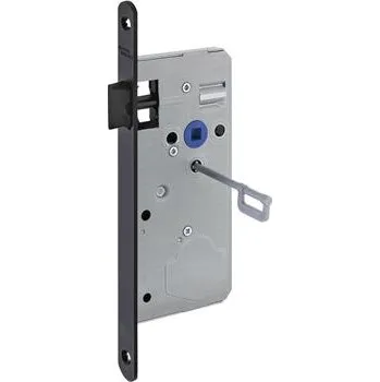 Dveřní kování DORMAKABA zadlabací zámek Solo KUF, štulp nerez černá mat RAL 9005