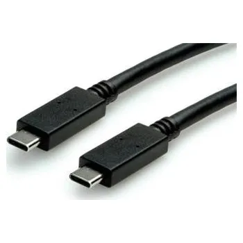 Datový kabel Roline GREEN USB 10Gbps (3.2 gen 2) kabel, USB C(M) - USB C(M), PD 100W, TPE, černý, 1m