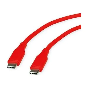 Datový kabel Roline USB 2.0 kabel USB C(M) - USB C(M), silikon, 60W, 1m, červený