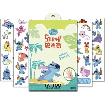 Odstranitelné tetování Dětské dočasné tetování - LILO & STITCH - 4 ks (Značka: TAKARA TOMY)