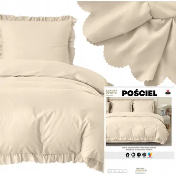 Povlečení POVLEČENÍ 220x200 s VOLÁNKEM mikrovlákno sada POVLEČENÍ 70x80 Luxury Jowita