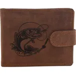 MERCUCIO pánská peněženka světlehnědá vzor 50 candát s udicí