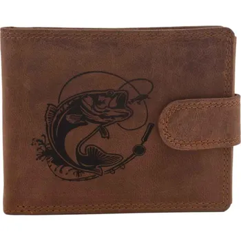 MERCUCIO pánská peněženka světlehnědá vzor 50 candát s udicí