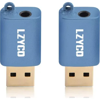 2x EXTERNÍ ZVUKOVÁ KARTA USB ADAPTÉR S 3,5 mm MINI JACK VSTUPEM