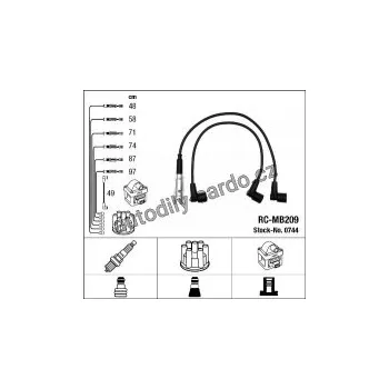 Zapalovací kabel Sada kabelů pro zapalování NGK RC-MB209 - MERCEDES-BENZ