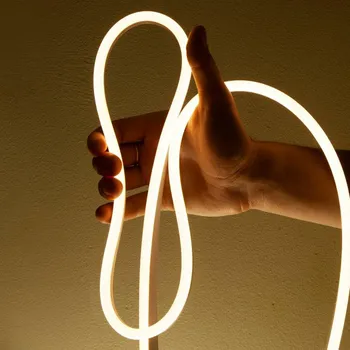 LED páska ACA Lighting 100LED/m LED NEON hadice teplá bílá jednostranná 50m IP44 1,5m napájecí kabel krátitelné po 1m s 3x sada příslušenství X08541411