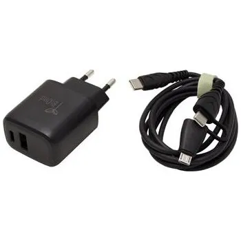 BIOnd Napájecí adaptér síťový (230V) - USB A QC 3.0 + USB C PD, 20W, + USB C/micro B kabel
