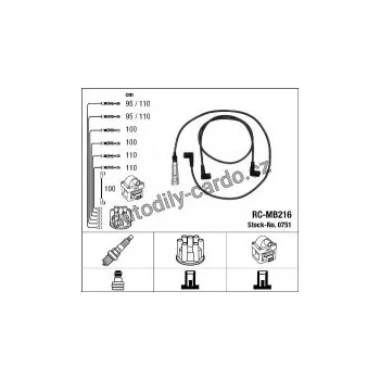 Zapalovací kabel Sada kabelů pro zapalování NGK RC-MB216 - MERCEDES-BENZ