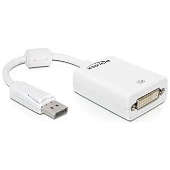 Video kabel Delock adaptér DisplayPort (samec) na DVI 24+5 (samice), bílý