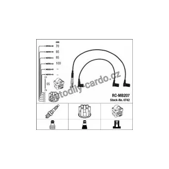 Zapalovací kabel Sada kabelů pro zapalování NGK RC-MB207 - MERCEDES-BENZ