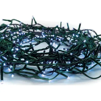 Venkovní osvětlení ACA Lighting 180 LED řetěz po 5cm modrá 220-240V + 8 programů IP44 9+3m zelený kabel X08180612