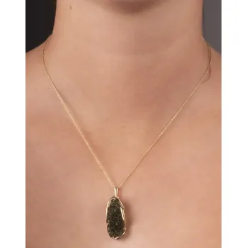 Přívěsek vltavín - zlatý přívěsek (Au010)