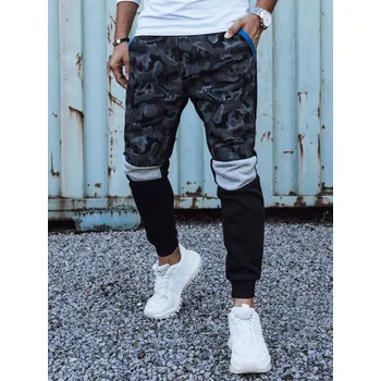 Pánské tepláky camo černé DStreet černá 2943028
