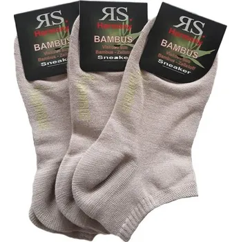 Pánské ponožky RS unisex letní sneaker bambusové jednobarevné ponožky mix1 35-38