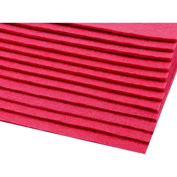 Jehla na filcování Látková dekorativní plsť / filc 20x30 cm růžová neon 2 ks