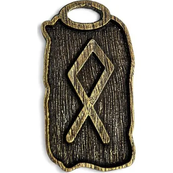 Náhrdelník Drakkaria OTHILA - runa amulet, zinek staromosaz