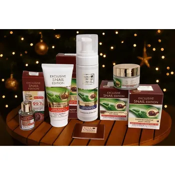 Kosmetická sada Vánoční dárkový balíček ŠNEČÍ MUCIN - vše pro krásnou pleť a hebké ruce