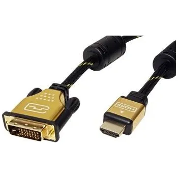 Video kabel Roline Gold DVI-HDMI kabel, DVI-D(M) - HDMI M, 10m