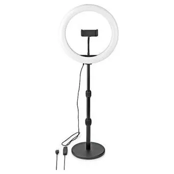 Selfie tyč Nedis RLSTND200BK Selfie kruhové 10" LED světlo