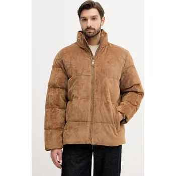 Bunda Calvin Klein Jeans hnědá barva, zimní, LV04RD501G 82X, vel. M