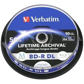 Optické médium VERBATIM M-DISC BD-R DL 50GB, 6x, printable, spindle 10 ks
