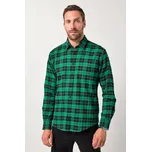 JP1880, Plus size Kostkovaná košile JP1880, dlouhé rukávy, Kent límeček, Modern střih, do 8XL pro plnoštíhlé nadměrná velikost, 842986442-1455, zelený, 6XL, Plus size oblečení, Oblečení pro vysoké muže, Nadměrné velikosti, Oblečení pro plnoštíhlé.