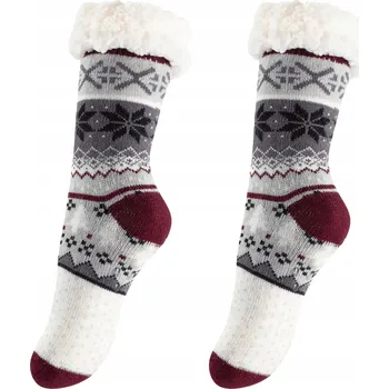 Dámské ponožky Dámské ponožky s protiskluzovou podrážkou ŠEDÉ univerzální velikost termální