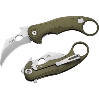 kapesní nůž LionSteel L.E.One Mid - Green/Stone Washed