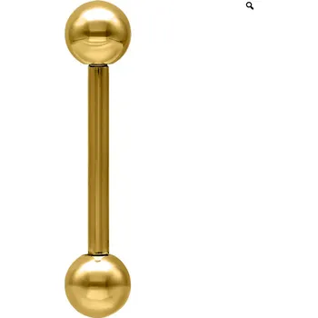Piercing Wildcat Titanový rovný barbell zlatý :: 1,6 × 10 × 4 mm