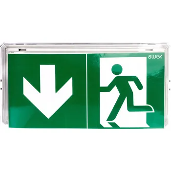 Nouzové osvětlení Nouzové svítidlo EXIT LED 1W 130lm 1h duální funkce AT bílé + PU31 ETE/1W/B