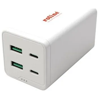 Roline Napájecí adaptér síťový (230V) - 2x USB A QC + 2x USB C PD, 120W