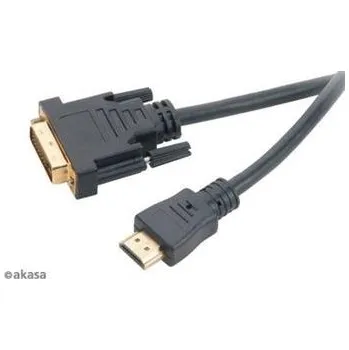 Video kabel AKASA DVI kabel, DVI-D M/ HDMI M, 2m