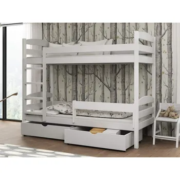 Dětská postel Patrová postel Kajtek Barva dřeva: Bílá barva, Rozměry: 80x180