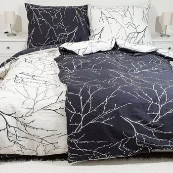 Povlečení Krepové povlečení Větvičky oboustranné Zapínání: knoflík, Velikost polštáře: 70x90, Velikost přikrývky: 140x200