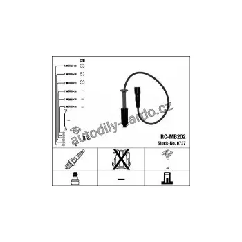 Zapalovací kabel Sada kabelů pro zapalování NGK RC-MB202 - MERCEDES-BENZ