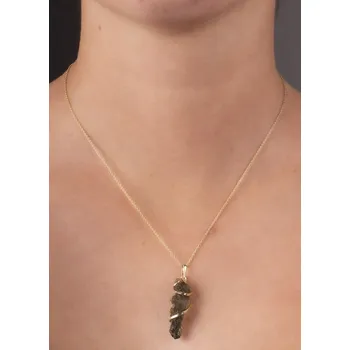 Přívěsek vltavín - zlatý přívěsek (Au003)