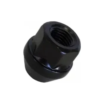 Matice na kolo Kolová matice M12x1,25mm, dosedací plocha kužel, otevřená, klíč 19, barva černá (Matice na kola)