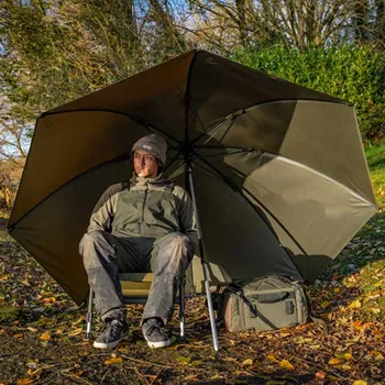 Bivak Korum deštník Progress Graphite Brolly 50" (Skvělý rybářský deštník do každého počasí od Korum.)