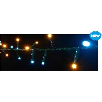 Venkovní osvětlení Venkovní LED světelný řetěz girlandový, 9m/360 LED teplá bílá+studená bílá