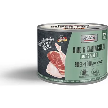 Krmivo pro kočku MAC's Cat Feinschmecker menu hovězí a králičí maso 6× 200 g